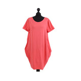 Plain Italian Slouchy Dress - Fleur