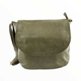 Green leather crossbody clearance bag